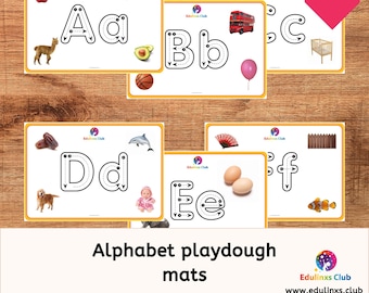 Alphabet Playdough Mats, ABC Tracing Cards (PDF Download)