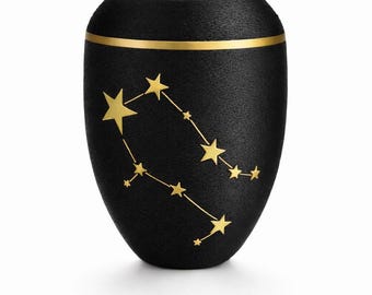Urna z symbolem zodiaku Bliźnięta – produkowana indywidualnie i w sposób zrównoważony, 0,76 l/ok. 350 gramów