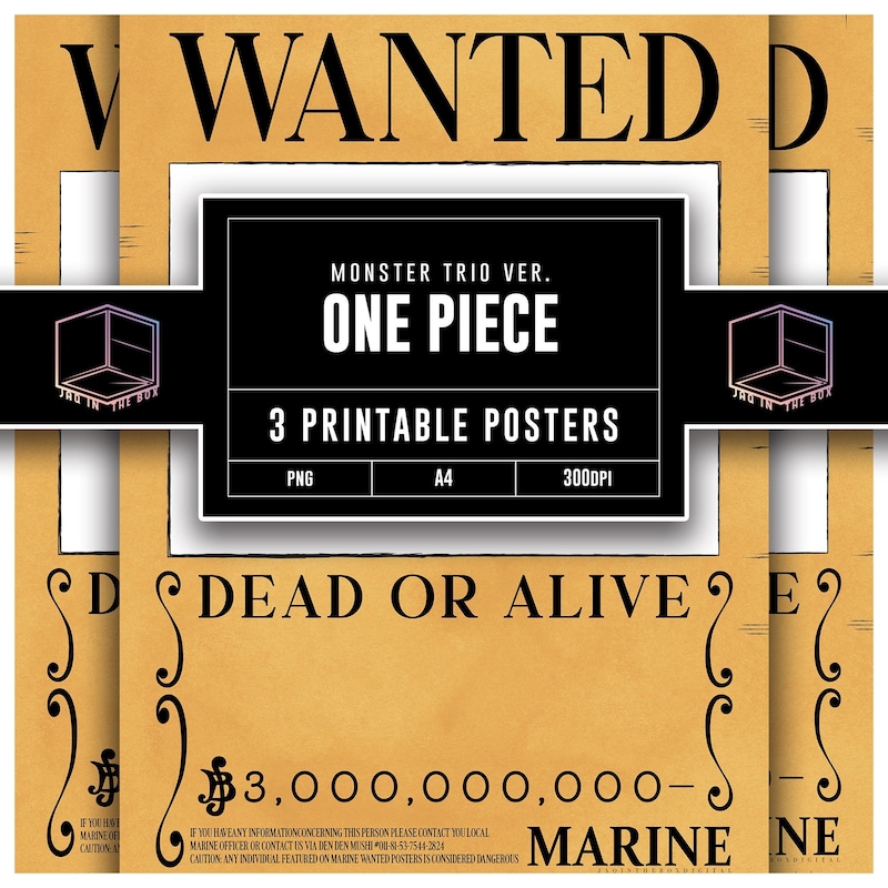 Wanted Monkey D Luffy Poster Etsy