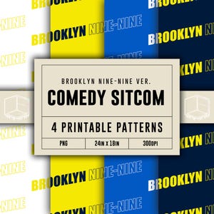 Herunterladbares Sitcom-inspiriertes, digitales Papier, bedruckbar, Muster, Scrapbooking-Wrapper [B99 ver.]