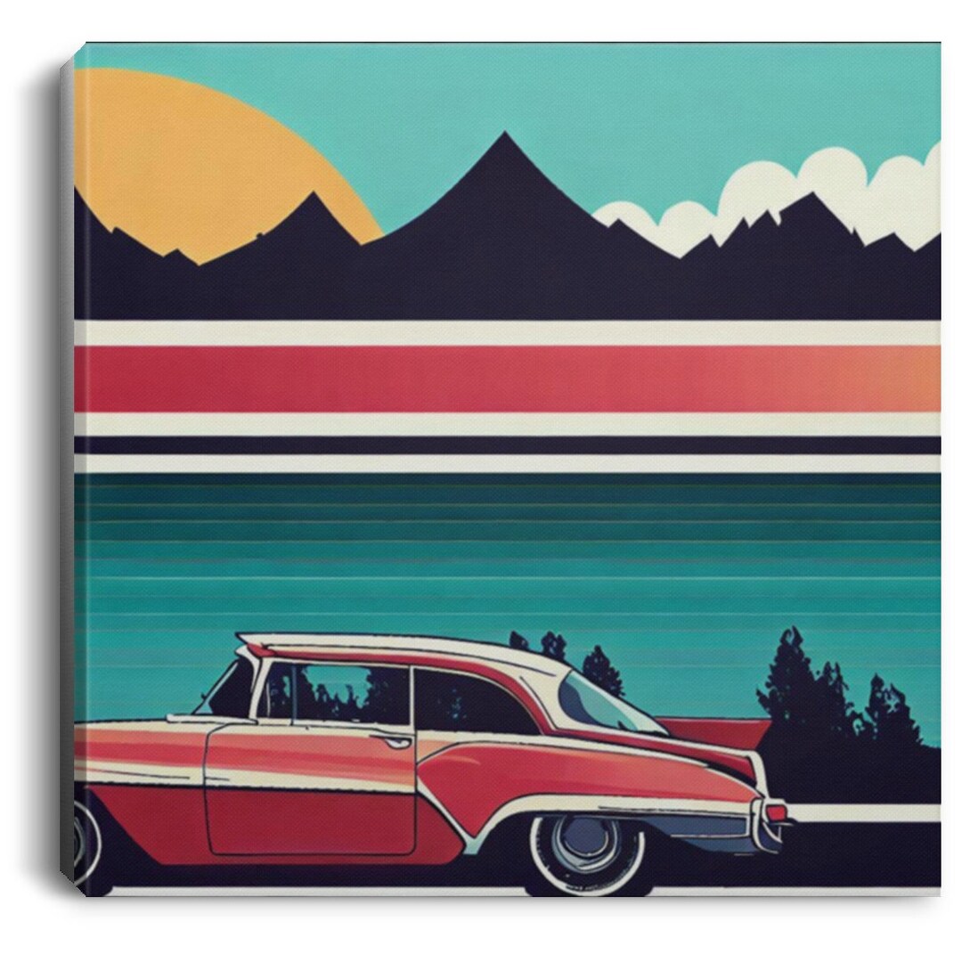 Vintage Car Retro Canvas Art Classic Automobile Wall Décor Perfect