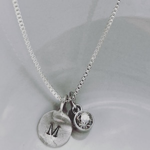 Initial Necklace. Monogram. Box chain. Personalize. Letter necklace. Minimalist. Great gift.