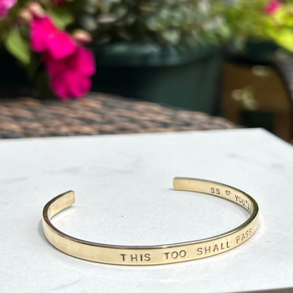 This too shall pass • gold •silver• bracelet • stacking bracelet