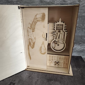 Mekanikerlåda. Digitala filer (detta är inte en färdig produkt) material 3 mm plywood. Tillgängliga format: Lightburn, AI, DXF, SVG.