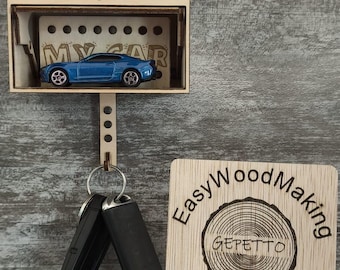 Garage for keys. Garage for keys lightburn, ai. dxf. svg. DIGITALE !!!! 3 mm Material