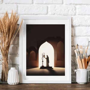 Lamp on a Stand, DIGITAL PRINT, Parable Art, Bible Parables, Wall Art, Jesus Parable, JesusArtful Art, BibleArt Print, ChristianWallArt