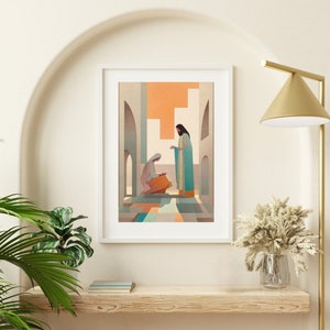 Woman Healed, DIGITAL PRINT, Fringe Jesus Garment, Hem of Robe, Minimalistic BibleArt Print, JesusArt, Jesus Artful Wall Art, Bible Sketches