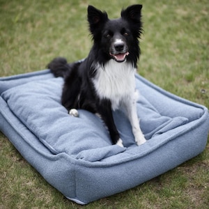 Boucle Dog Bed with Memory Foam, Removable Cover