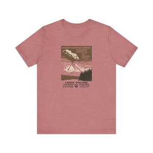 Grafisch T-shirt Lassen Volcanic National Park, cadeau liefhebber Nationaal Park, outdoorshirt, vintage design, ultrazacht en duurzaam geproduceerd