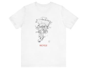 Recycle Graphic Tee, Eco Friendly Retro T Shirt, Environmentalist Gift, Earth Conscious, Eco-conscious, Ultra Soft and Sustainably Sourced