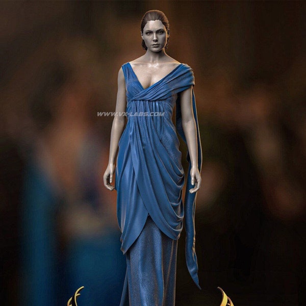 Princess Diana Gala Blue Dress STL File, 3D Digital Printing STL File for 3D Printers, Movie Characters, Games, Figures, Diorama 3D Model
