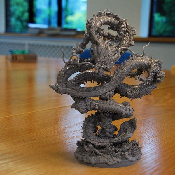 Qinglong Dragon STL File, 3D Digital Printing STL File for 3D Printers, Movie Characters, Games, Figures, Diorama 3D Model