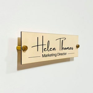 Wall Sign Name Plate - Door Name Plate Office Gifts Executive Sign Wall Name Plate Graduation or Promotion Gift Office Sign CEO Sign