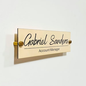 Wooden Door Plate - Door Name Plate Personalized Sign Custom Name Plate Office Supply Executive Sign