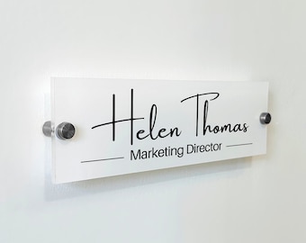 Wall Sign Name Plate - Door Name Plate Office Gifts Executive Sign Wall Name Plate Graduation or Promotion Gift Office Sign CEO Sign