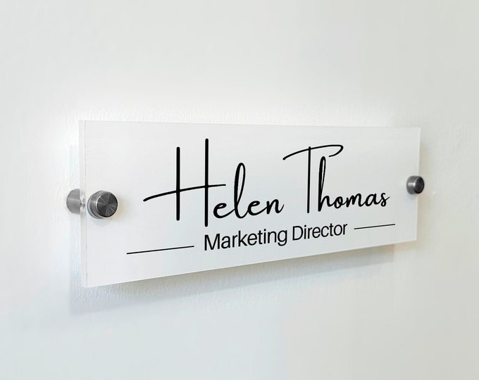 Wall Sign Name Plate - Door Name Plate Office Gifts Executive Sign Wall Name Plate Graduation or Promotion Gift Office Sign CEO Sign