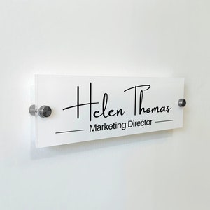 Wall Sign Name Plate - Door Name Plate Office Gifts Executive Sign Wall Name Plate Graduation or Promotion Gift Office Sign CEO Sign