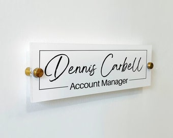 Custom Signs for Office Doors - Name Plate Wall Decor Personalized Sign Office Supply Executive Sign Wall Decor