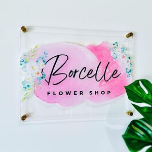 Custom Acrylic Business Sign, Office Door Sign, Custom Logo Sign, Office Wall Decor, Business Decor, Business Gift, Storefont Logo Sign