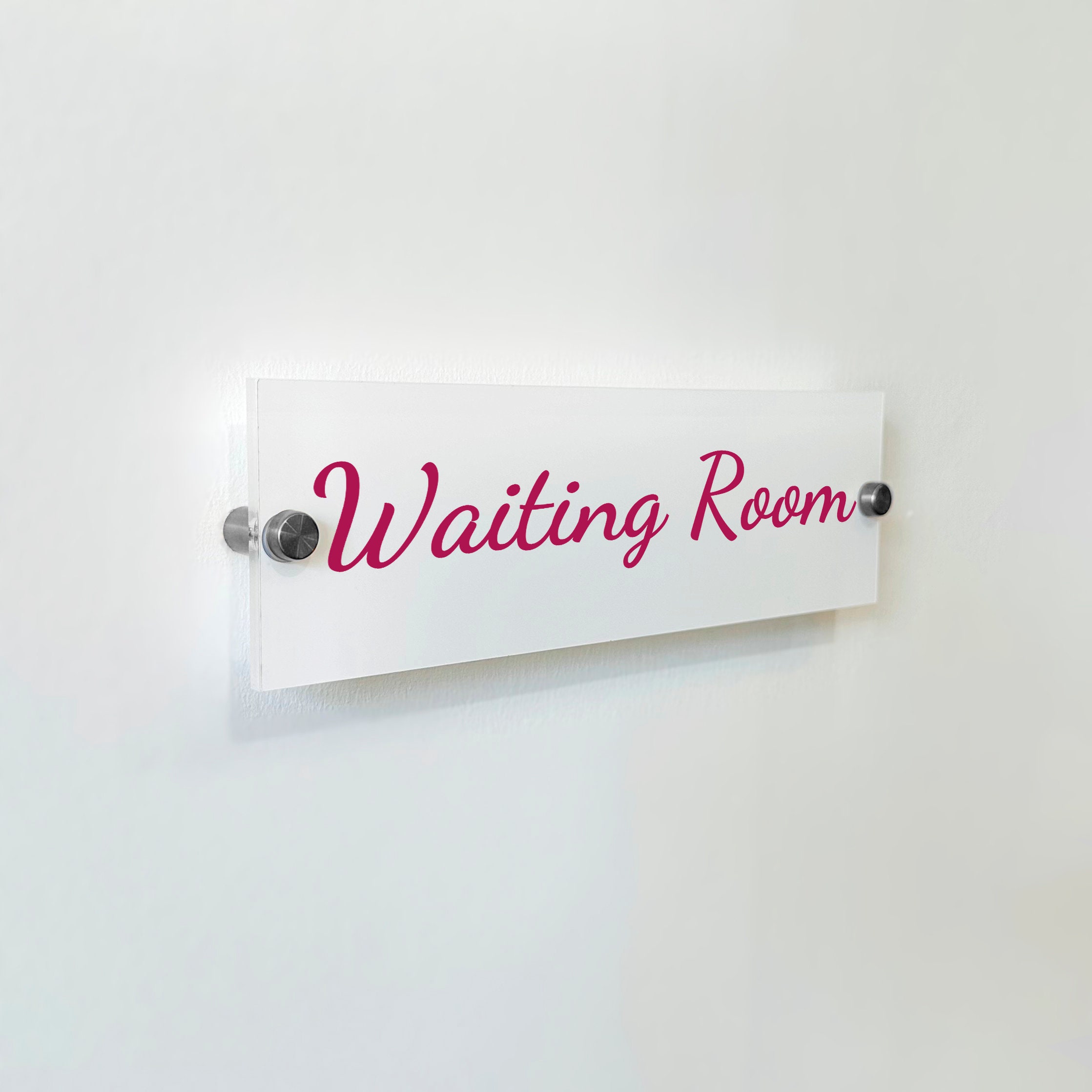 Custom Acrylic Wall Name Plate - 2 Sizes Personalized Door Office Sign, Executive CEO, New Job Business Decor, Graduation Or Promotion Gift