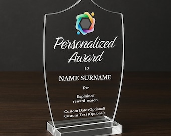 Custom Acrylic Retirement Award – Thank You Plaque Employees Personalized Acrylic Award Retirement Gift