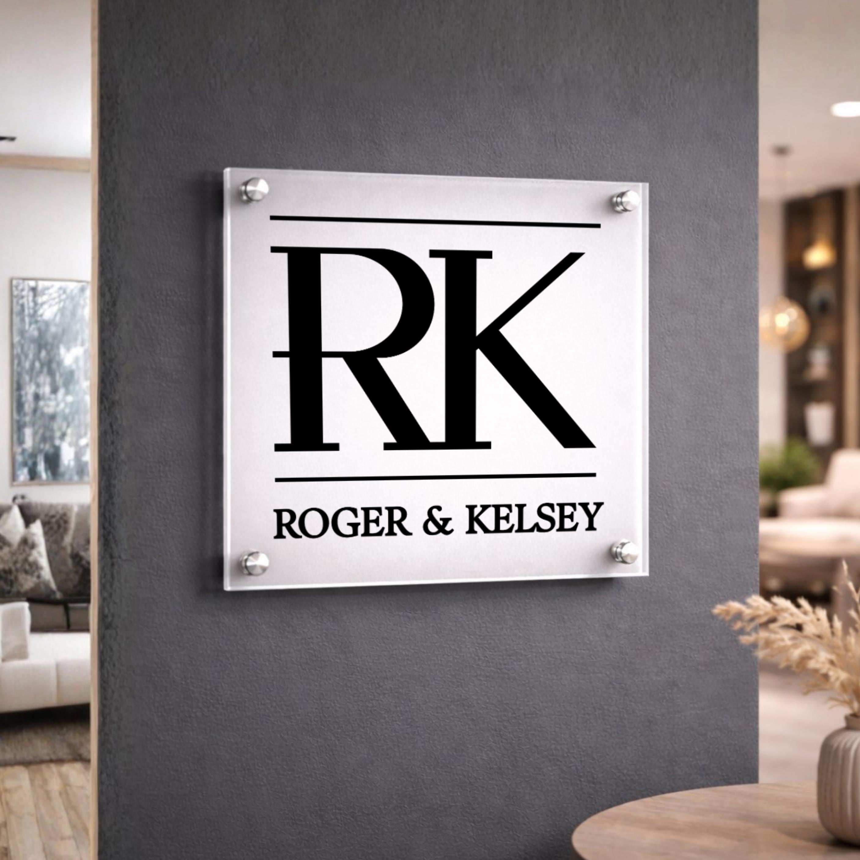 Custom Acrylic Business Sign, Office Door Sign, Custom Logo Sign ...