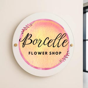 Personalized Logo Sign for Office Door or Wall Decor - Custom Logo Wall Sign Acrylic Business Sign Wall Decor with Company Logo