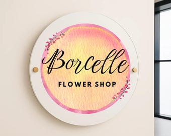 Personalized Logo Sign for Office Door or Wall Decor - Custom Logo Wall Sign Acrylic Business Sign Wall Decor with Company Logo