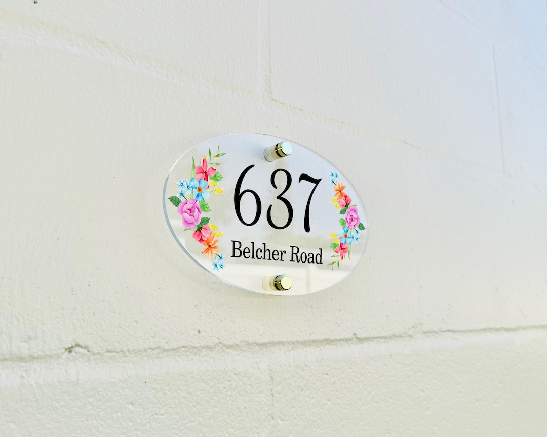 Door Number Sign 8x4