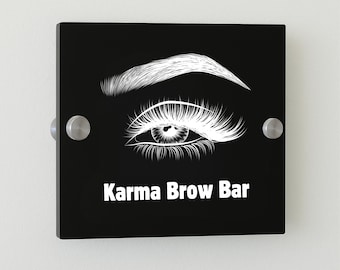 Personalized Acrylic Logo Sign - Square Business Sign for Office or Entryway Business Logo Sign for Wall Brand Logo Acrylic Sign