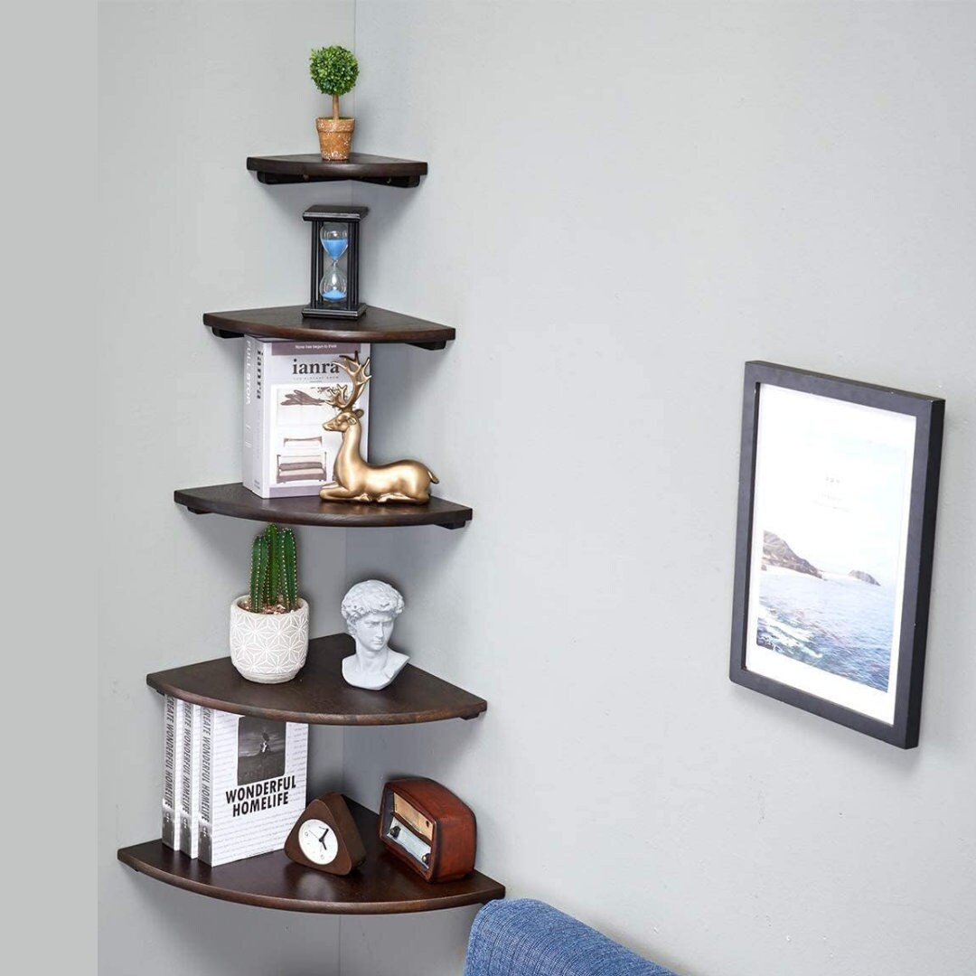 One Side Rounded Shelf Corner Shelves Wall Mount Round Ended Shelves Toddler - Etsy