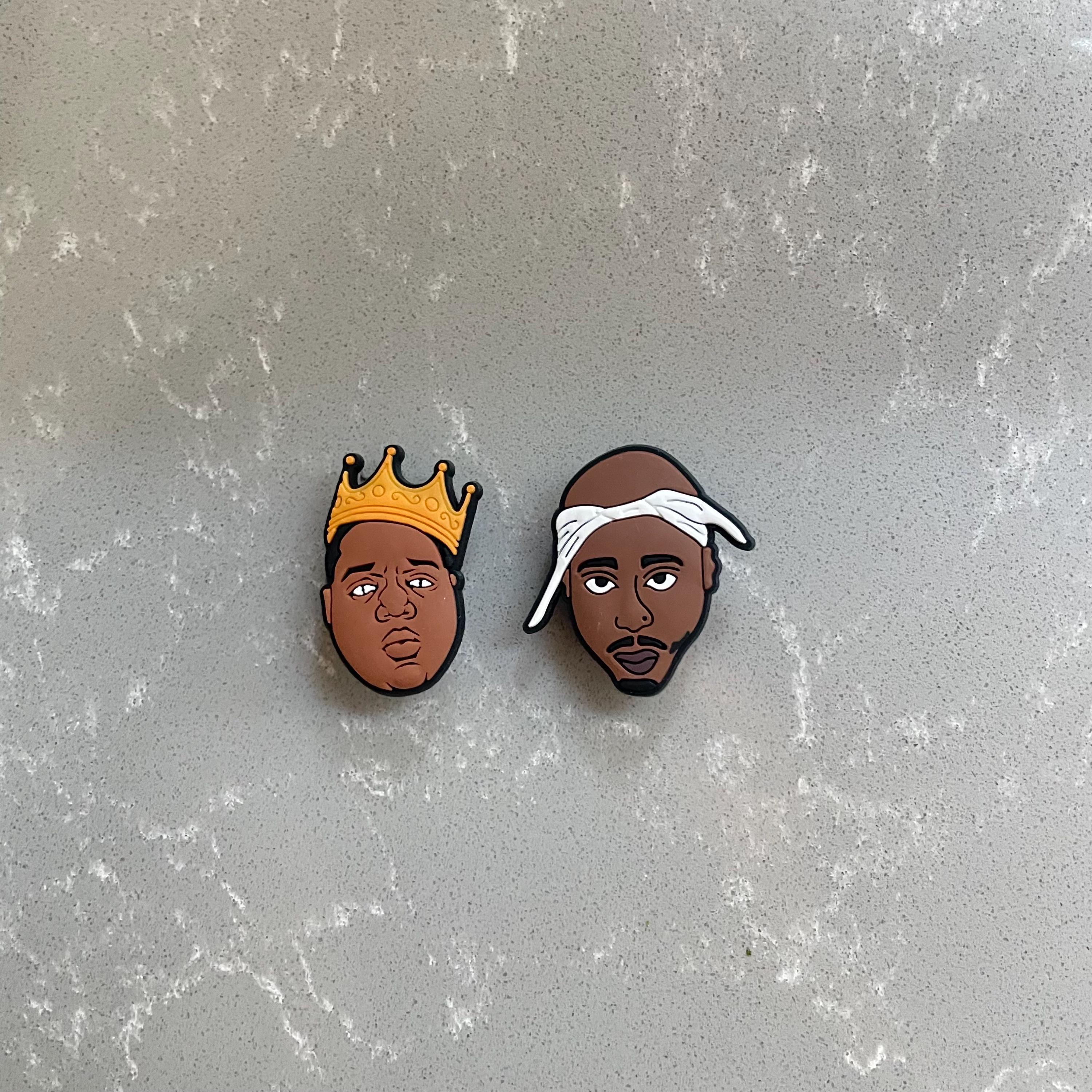 Hip Hop Jibbitz for Crocs Biggie Tupac croc charms Jibbitz for Crocs