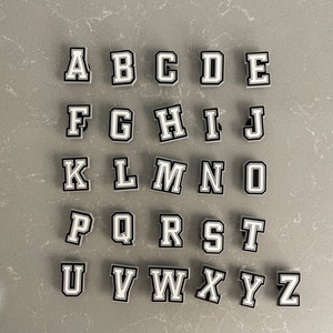 Letter or Number Jibbitz Croc Charms, Varsity Block Alphabet Shoe Charms, Initial  Charms for Crocs, A, B ,c , D -  Denmark