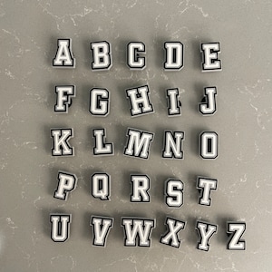 Letter or Number Jibbitz Croc Charms, Varsity Block Alphabet Shoe Charms, Initial  Charms for Crocs, A, B ,c , D -  Denmark