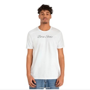 Mens Born Stoic White T