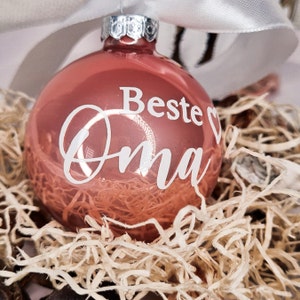 Christmas ball, personalized, Christmas tree ball, Christmas decorations glass ball, glass, 6 cm