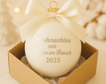 Pallina di Natale personalizzata, decorazione per albero di Natale, palla di Natale in vetro, vetro, 6 cm