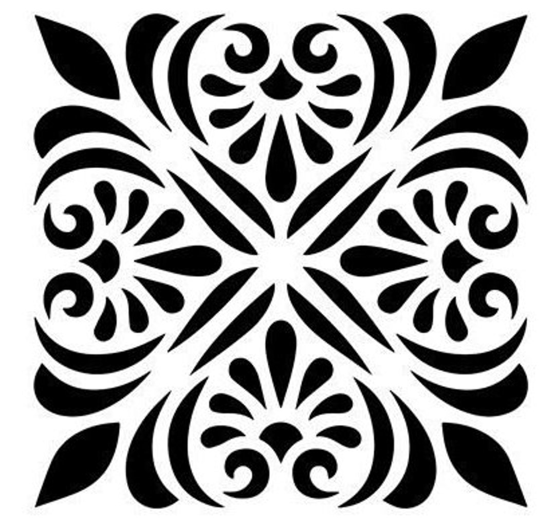Stencil Stencil Geometric Hearts, Oriental, Moroccan Wall Stencil