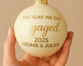 Pallina di Natale personalizzata, decorazione per albero di Natale, palla di Natale in vetro, vetro, 6 cm