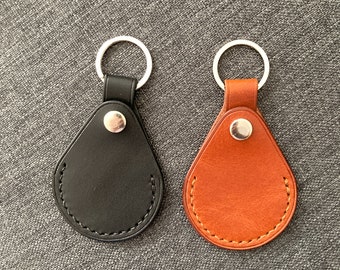 Personalized Leather AirTag Keychain, Custom AirTag Case, AirTag holder, Personalized AirTag cover, Apple AirTag case, AirTag dog collar