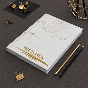 Hardcover Journal Matte - SKETCHES - customizable, personalizable, notebook, sketchbook, journal, gift, birthday, bridesmaids
