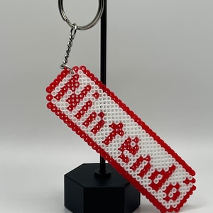 Nintendo perler keychain