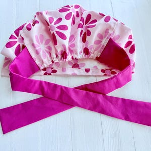 Barbie Print Scrub Cap: Women's Cotton Nurse Hat with Bow image 9