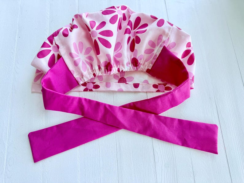 Barbie Print Scrub Cap: Women's Cotton Nurse Hat with Bow image 9