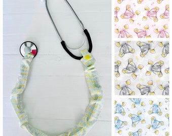Elephant Stethoscope Scrunchie Cover: Pediatric Nurse Gift
