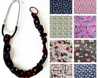 Vet Tech Stethoscope Scrunchie Cover, Gift for Veterinarian Doctor or Nurse