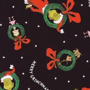 Grinch Scrub Cap: Euro Style Cotton Nurse Hat, Christmas Fashion Scrub Cap for Women Black