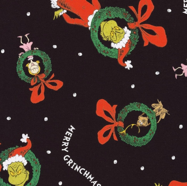 Grinch Scrub Cap: Euro Style Cotton Nurse Hat, Christmas Fashion Scrub Cap for Women Black