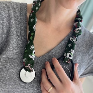 Christmas Dogs Stethoscope Protective Scrunchie Cover For Vet Tech, Gift for Veterinarian