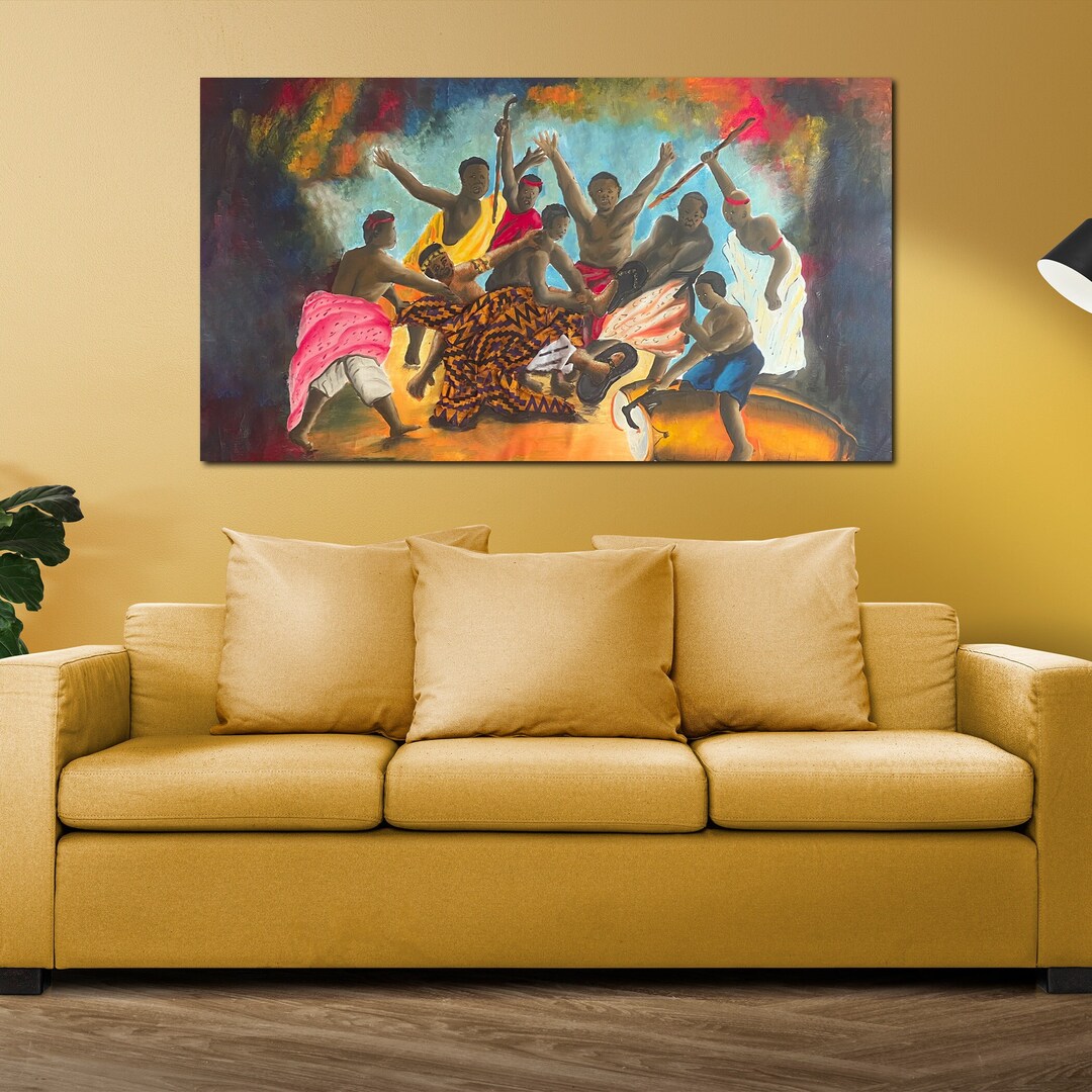 Africa Dethroning of King, Black Art, Printable Art Paint, Africa